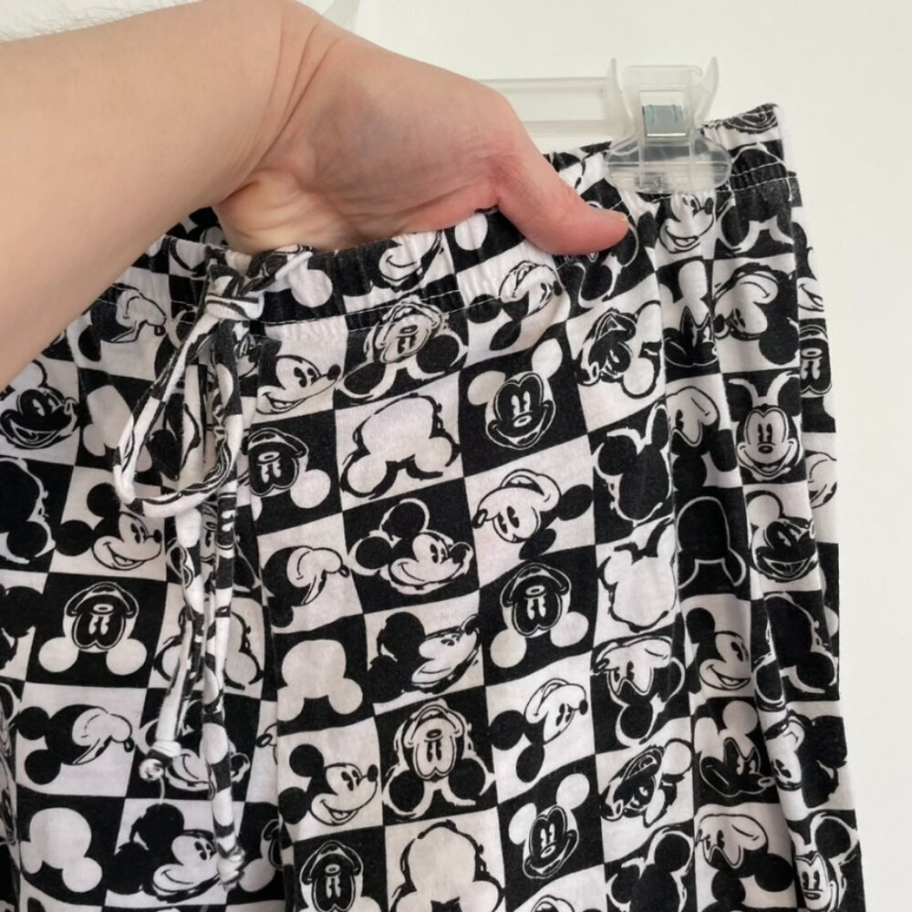 DISNEY x JERRY LEIGH Mickey Mouse Checker Print Lounge Pajama Pant Checkered JRS - Picture 9 of 16